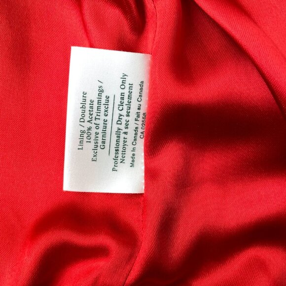 Danier Canada Women Vintage 80s Red Genuine Suede Leather Jacket, Size XS - Picture 7 of 12